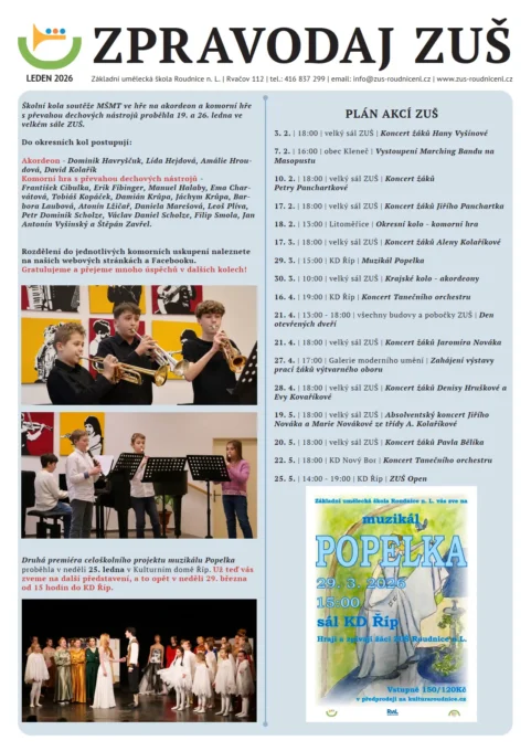 Zpravodaj ZUŠ leden 2026