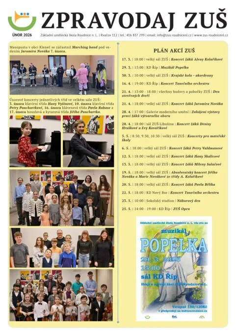 Zpravodaj ZUŠ únor 2026