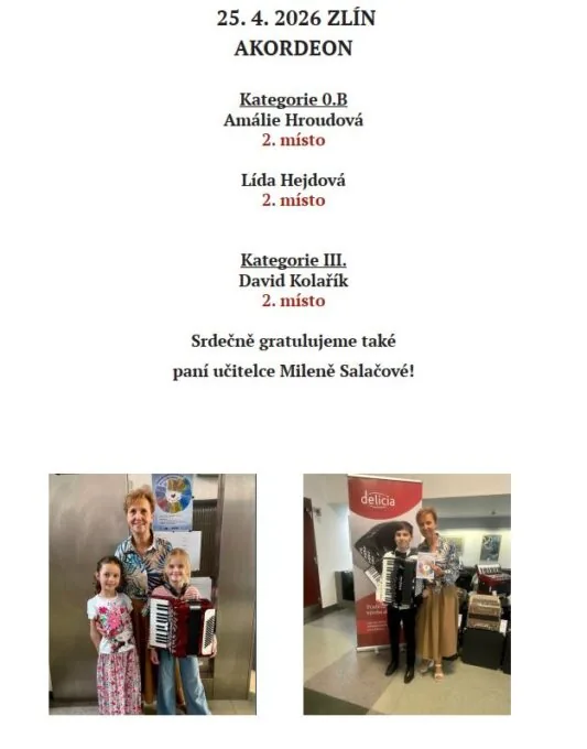 Výsledky celostátního kola soutěže MŠMT