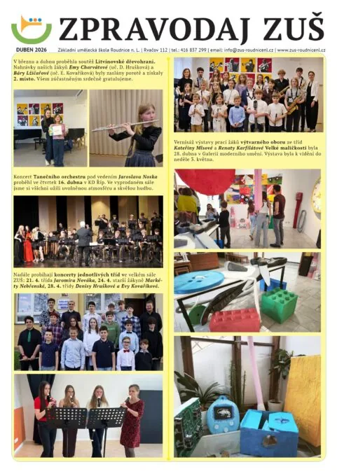 Zpravodaj ZUŠ duben 2026
