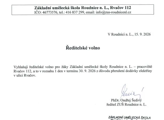 Ředitelské volno 30.9.